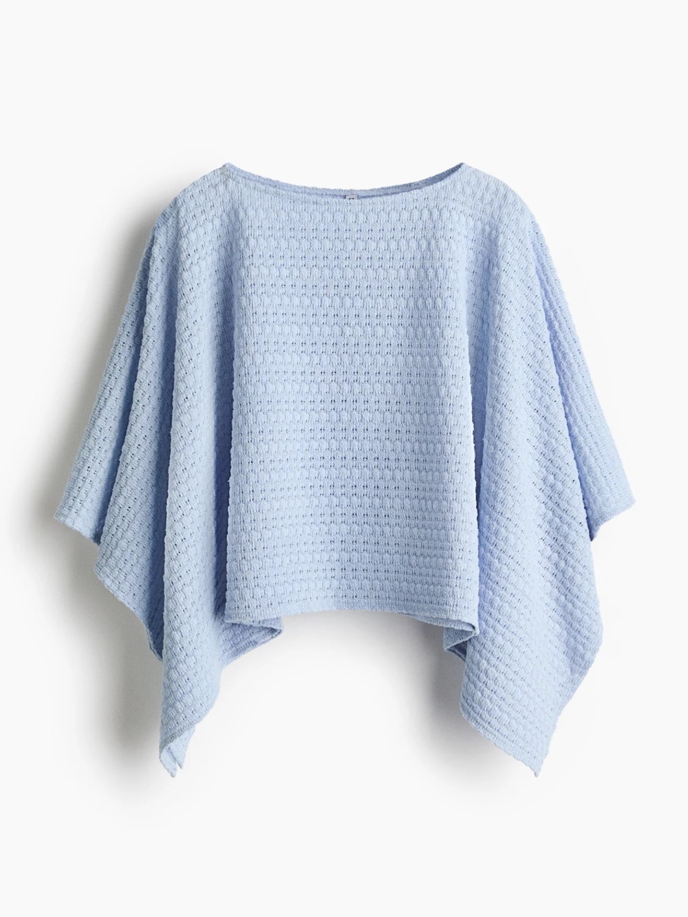 TEXTURED-KNIT CAPE TOP
